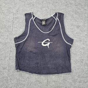 Vintage Marithe Francois Girbaud Top Womens Large Y2K 90s Blue Y2K Streetwear
